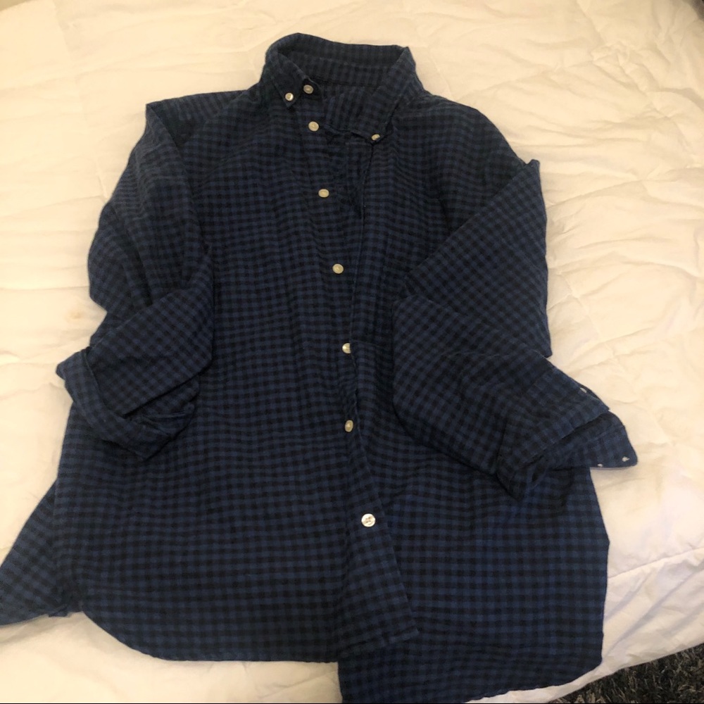 Navy blue Oversized Flannel XL